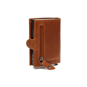 Cognac Leather Card Holder Lagos, detail view 1
