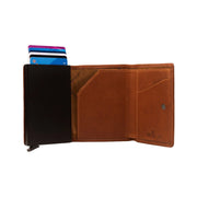 Cognac Leather Card Holder Lancaster, detail view 3