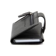 Black Leather Card Holder Larino, detail view 1