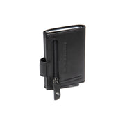 Black Leather Card Holder Larino, detail view 4