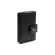 Black Leather Card Holder Larino, detail view 5