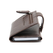 Brown Leather Card Holder Larino, detail view 1