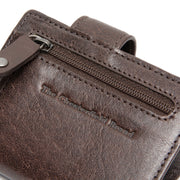 Brown Leather Card Holder Larino, detail view 3