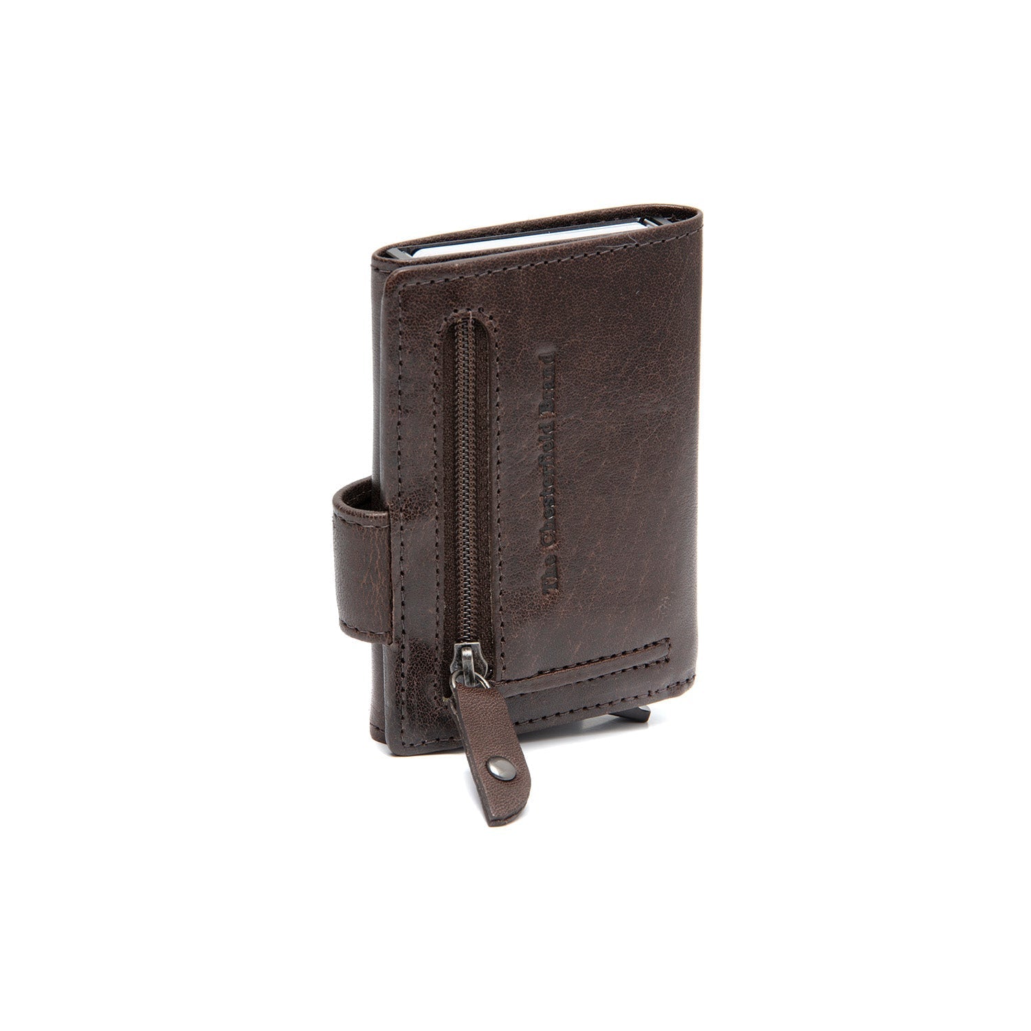 Brown Leather Card Holder Larino, detail view 4