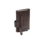 Brown Leather Card Holder Larino, detail view 4