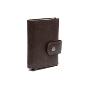 Brown Leather Card Holder Larino, detail view 5