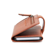 Cognac Leather Card Holder Larino, detail view 3