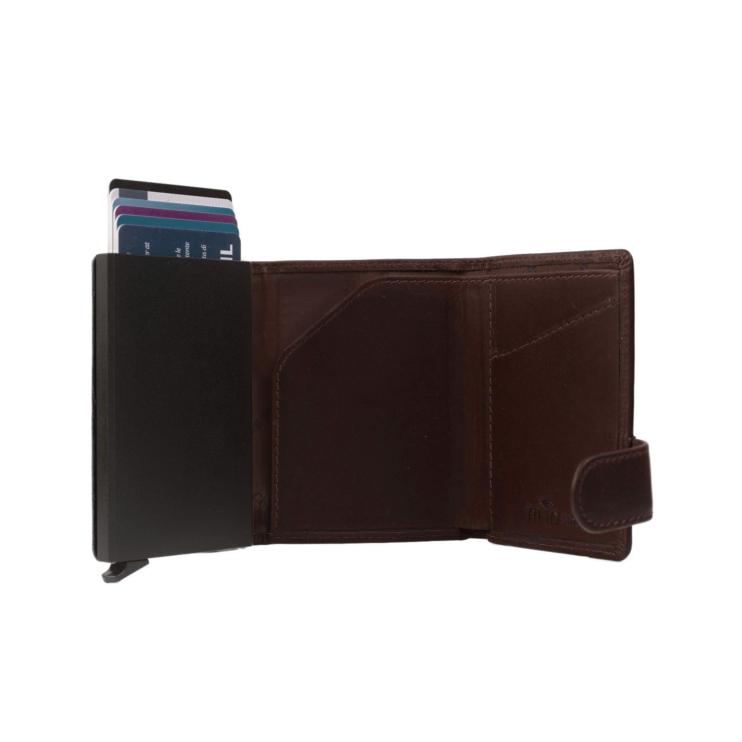 Brown Leather Card Holder Leicester, detail view 4