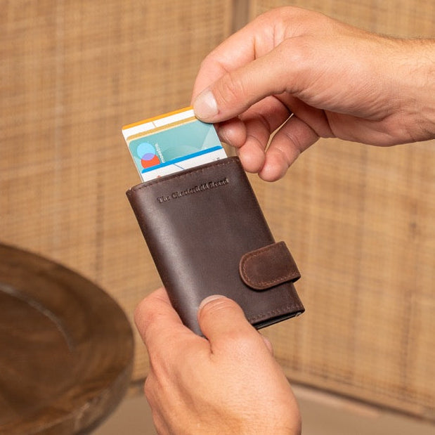 Brown Leather Card Holder Leicester, product view 2