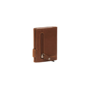 Cognac Leather Card Holder Leicester, detail view 1