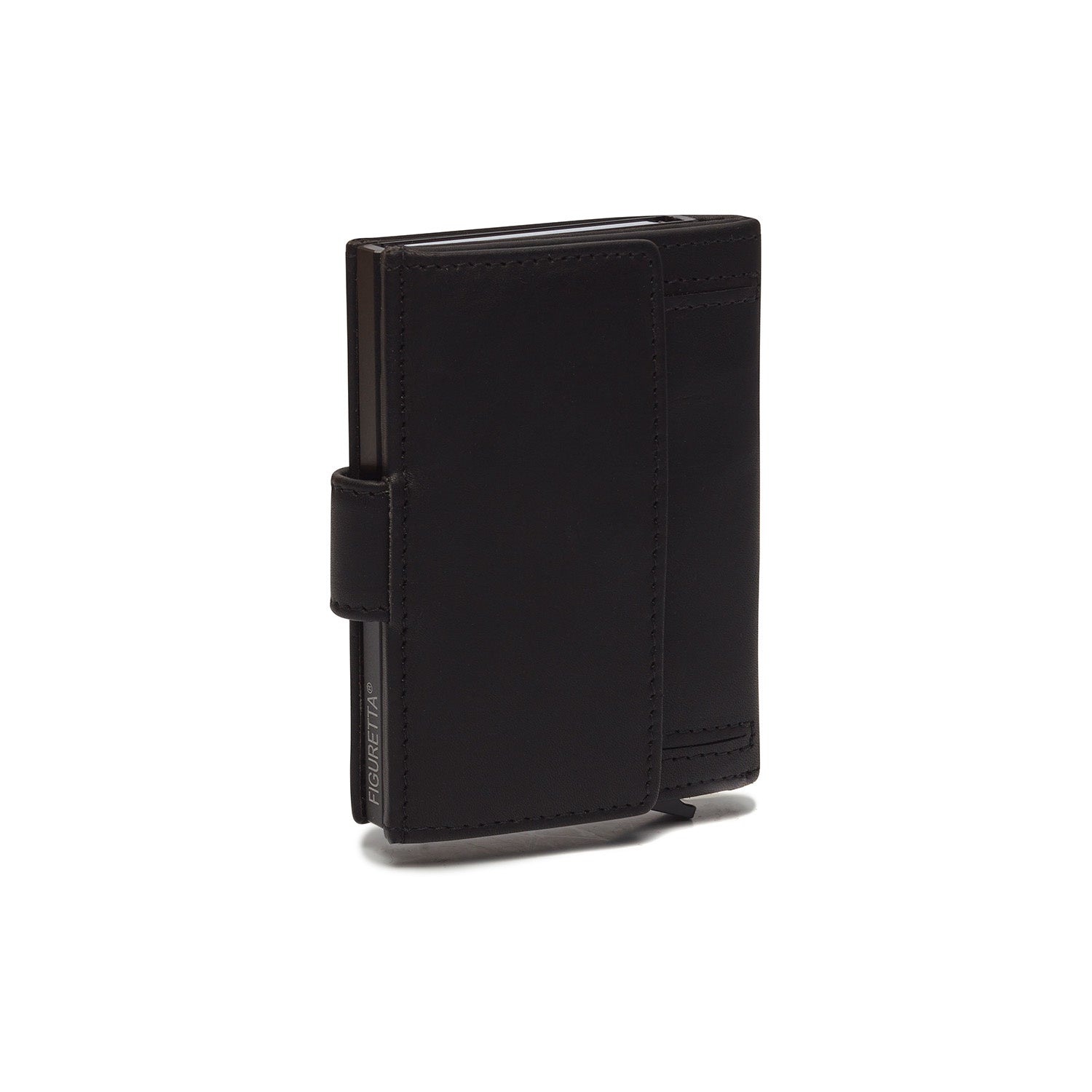 Black Leather Card Holder Leipzig, detail view 1
