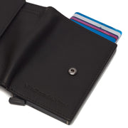 Black Leather Card Holder Leipzig, detail view 5