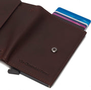 Brown Leather Card Holder Leipzig, detail view 5