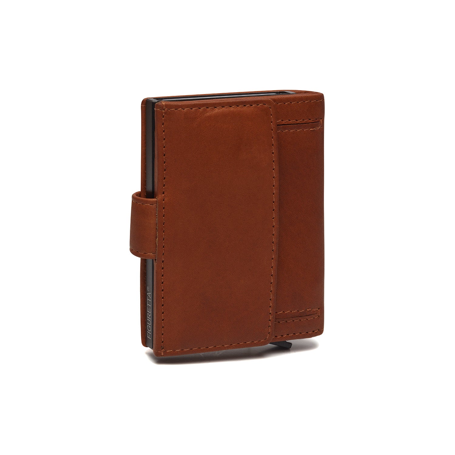 Cognac Leather Card Holder Leipzig, detail view 1