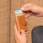 Cognac Leather Card Holder Leipzig, product view 2
