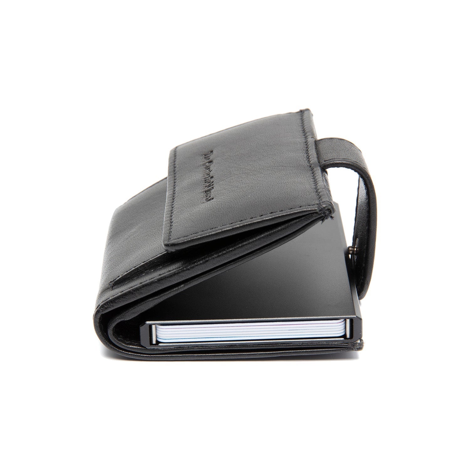 Black Leather Card Holder Lesina, product view 3