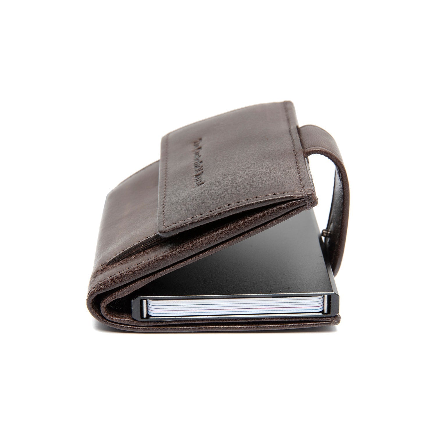 Brown Leather Card Holder Lesina, detail view 1