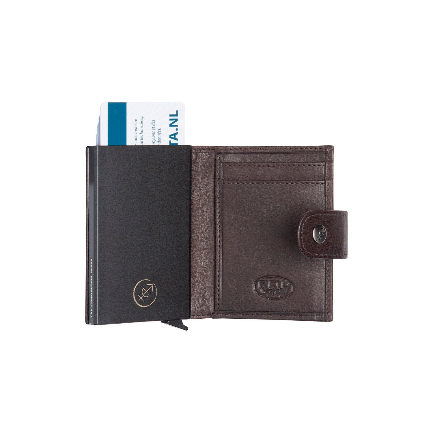 Brown Leather Card Holder Lesina, product view 3