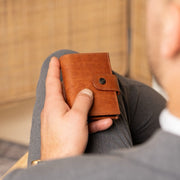 Cognac Leather Card Holder Lesina, product view 2