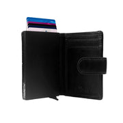 Black Leather Card Holder Loughton, detail view 3