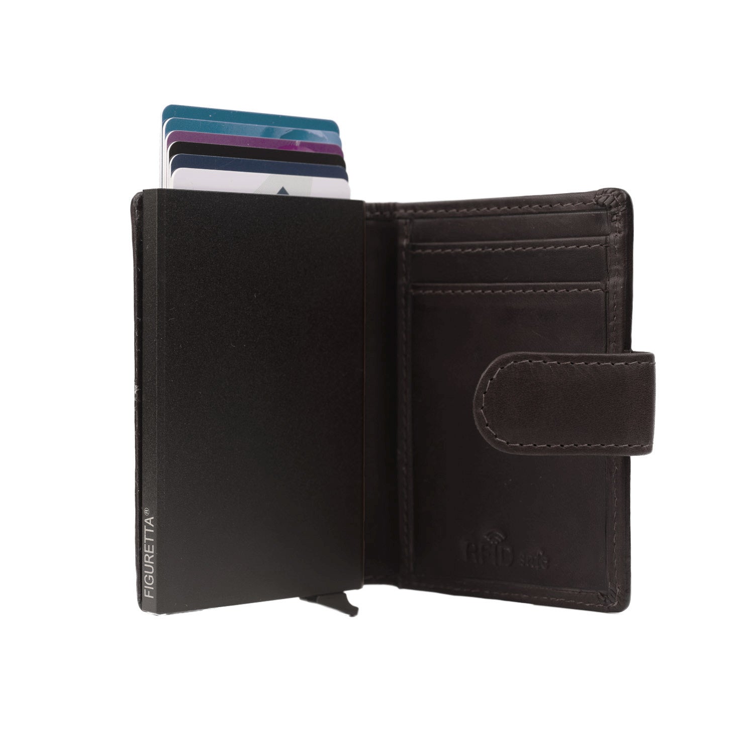 Brown Leather Card Holder Loughton, detail view 3
