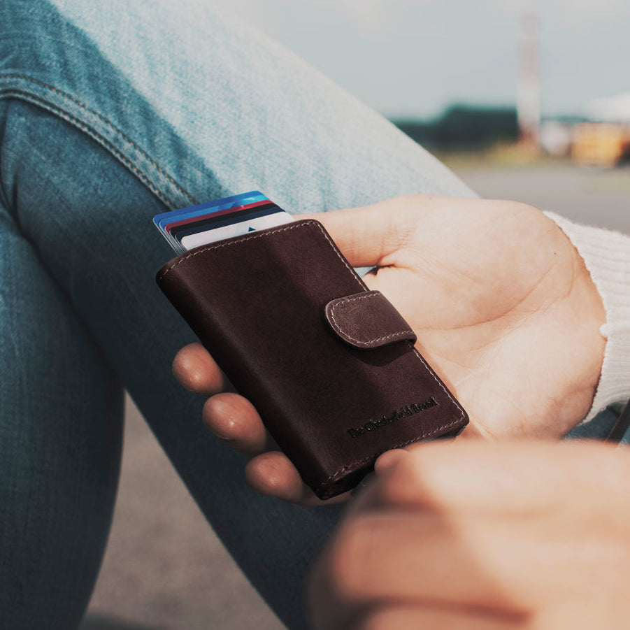 Brown Leather Card Holder Loughton, product view 2