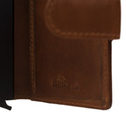 Cognac Leather Card Holder Loughton, detail view 4