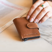 Cognac Leather Card Holder Loughton, product view 2