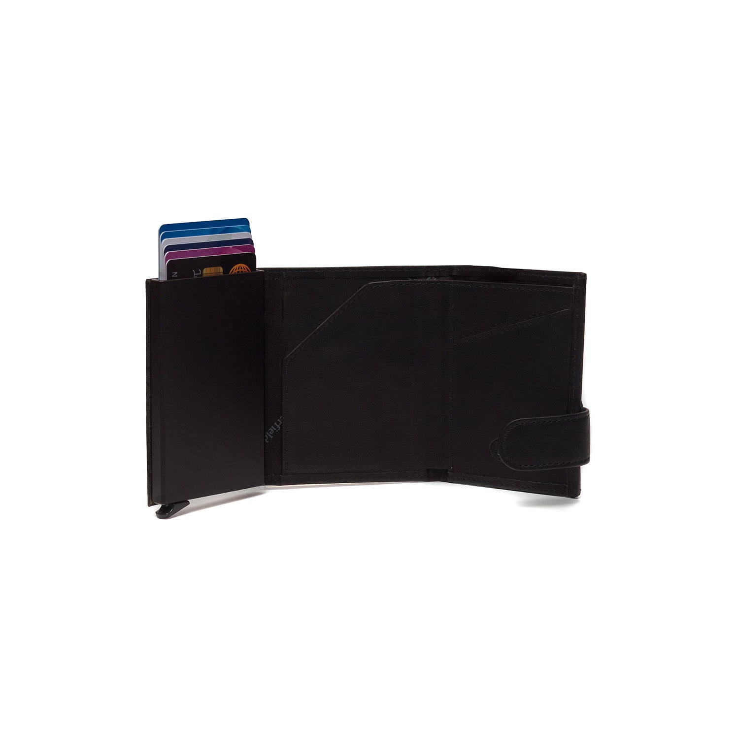 Black Leather Card Holder Mannheim, detail view 3