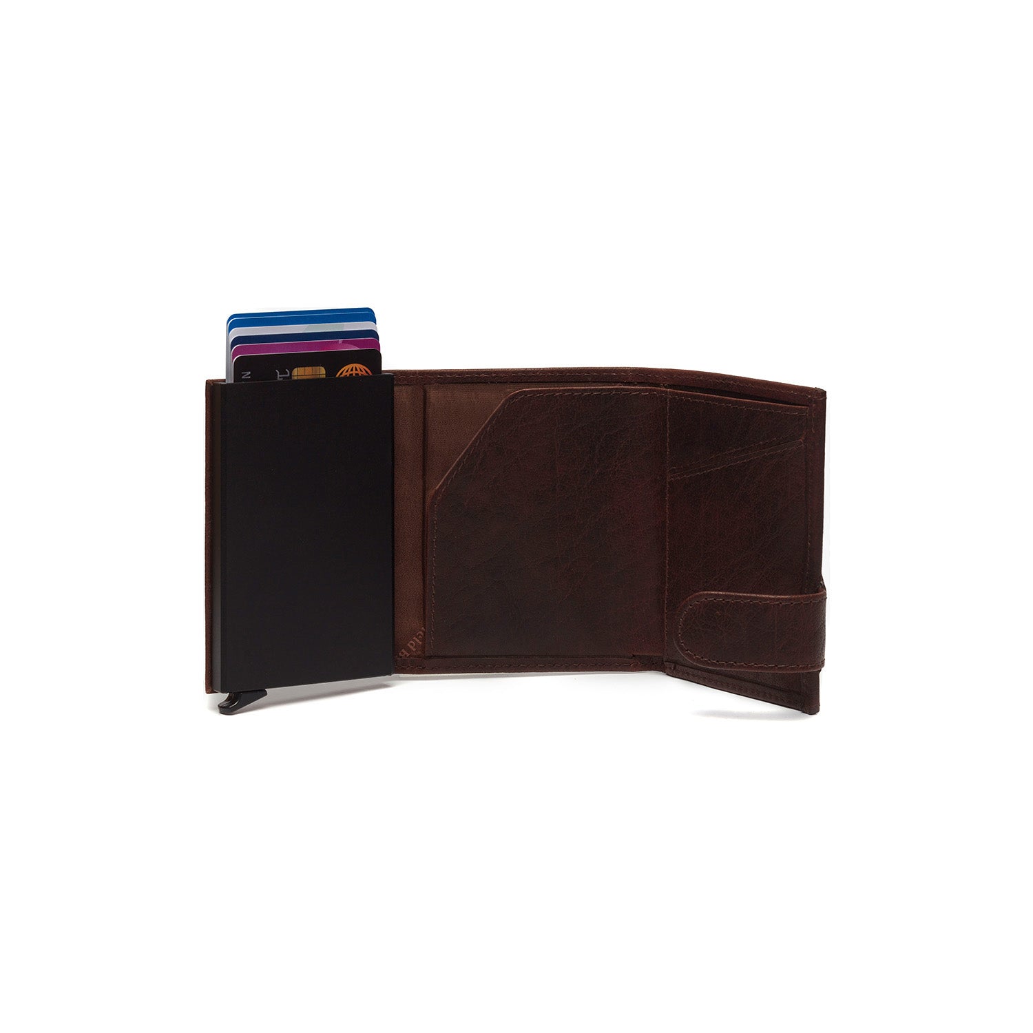 Brown Leather Card Holder Mannheim, detail view 4