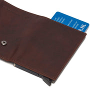 Brown Leather Card Holder Mannheim, detail view 5