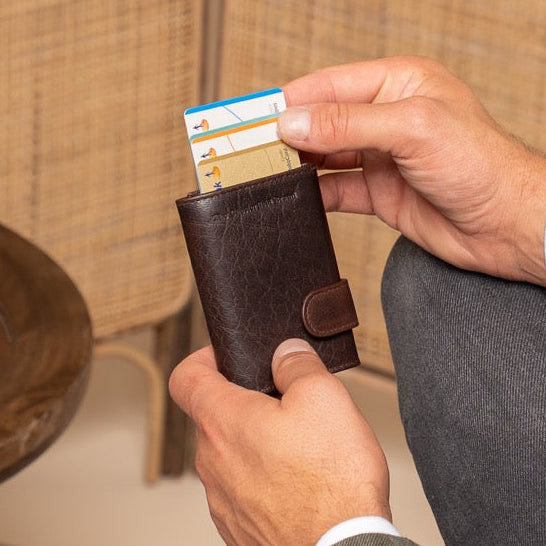 Brown Leather Card Holder Mannheim, product view 2