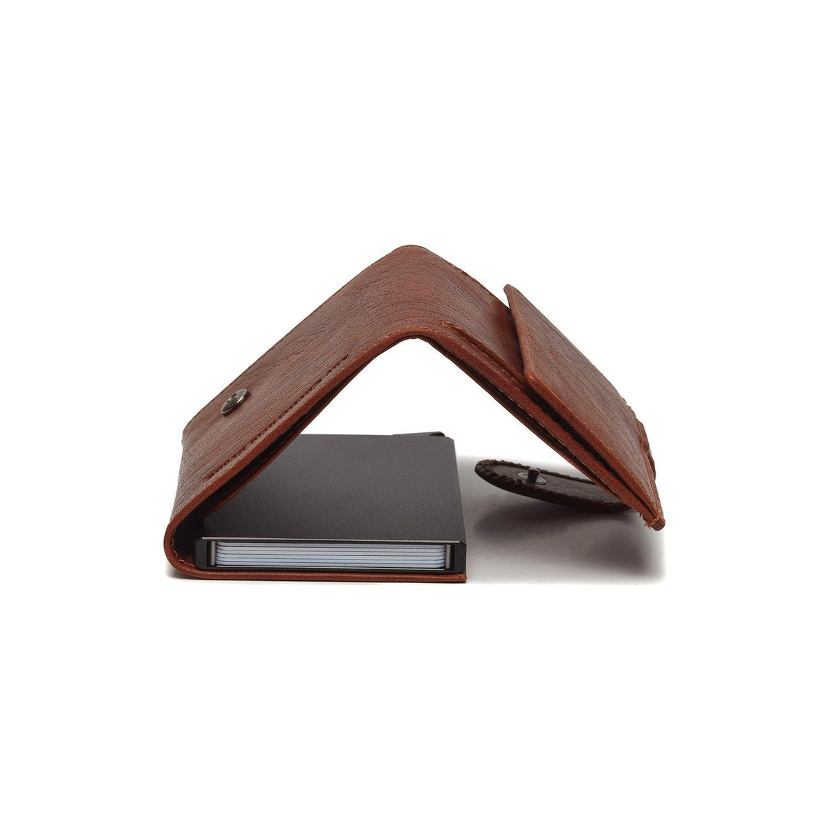 Cognac Leather Card Holder Mannheim, detail view 3