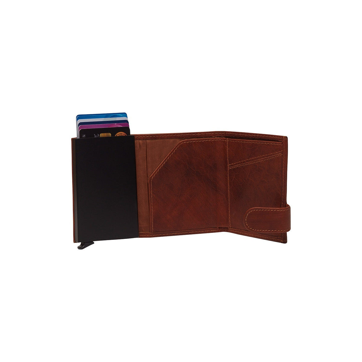 Cognac Leather Card Holder Mannheim, detail view 4