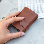 Cognac Leather Card Holder Mannheim, product view 2