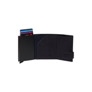 Navy Leather Card Holder Mannheim, detail view 4