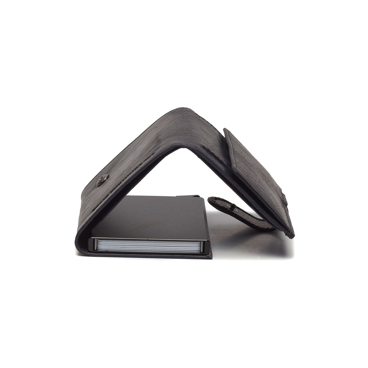 Navy Leather Card Holder Mannheim, detail view 5
