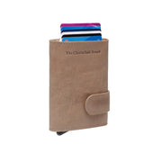 Off White Leather Card Holder Mannheim, front view