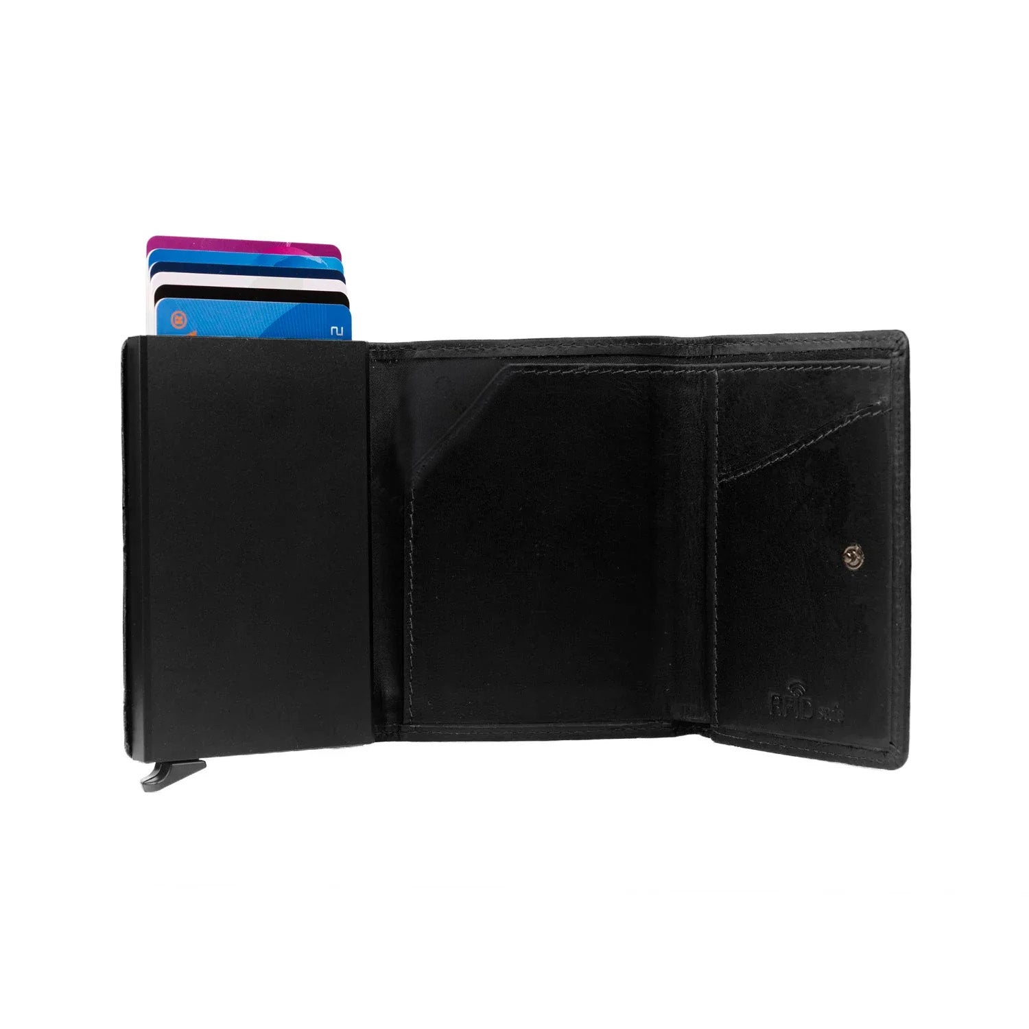 Black Leather Card Holder Palma, detail view 3