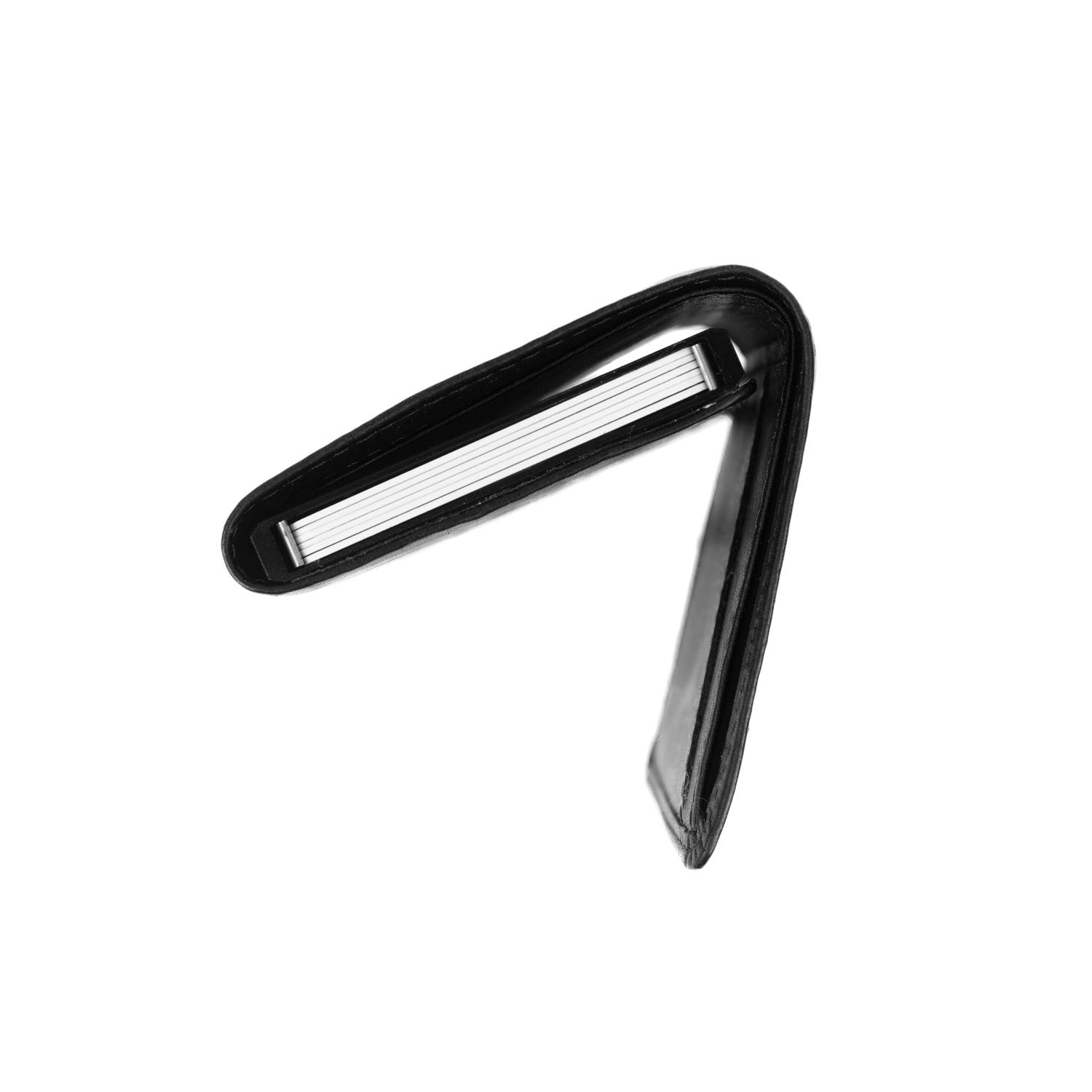 Black Leather Card Holder Palma, detail view 4