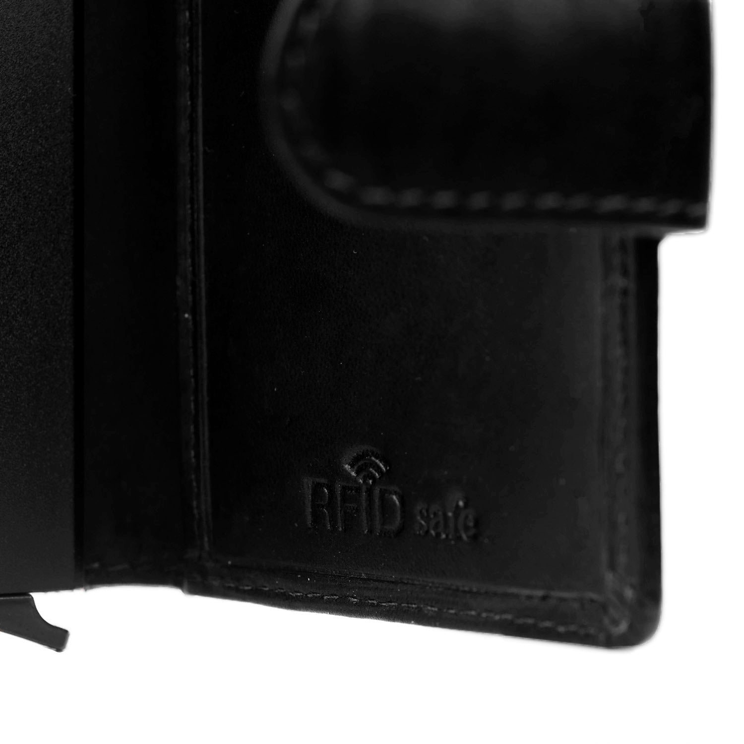 Black Leather Card Holder Palma, detail view 5