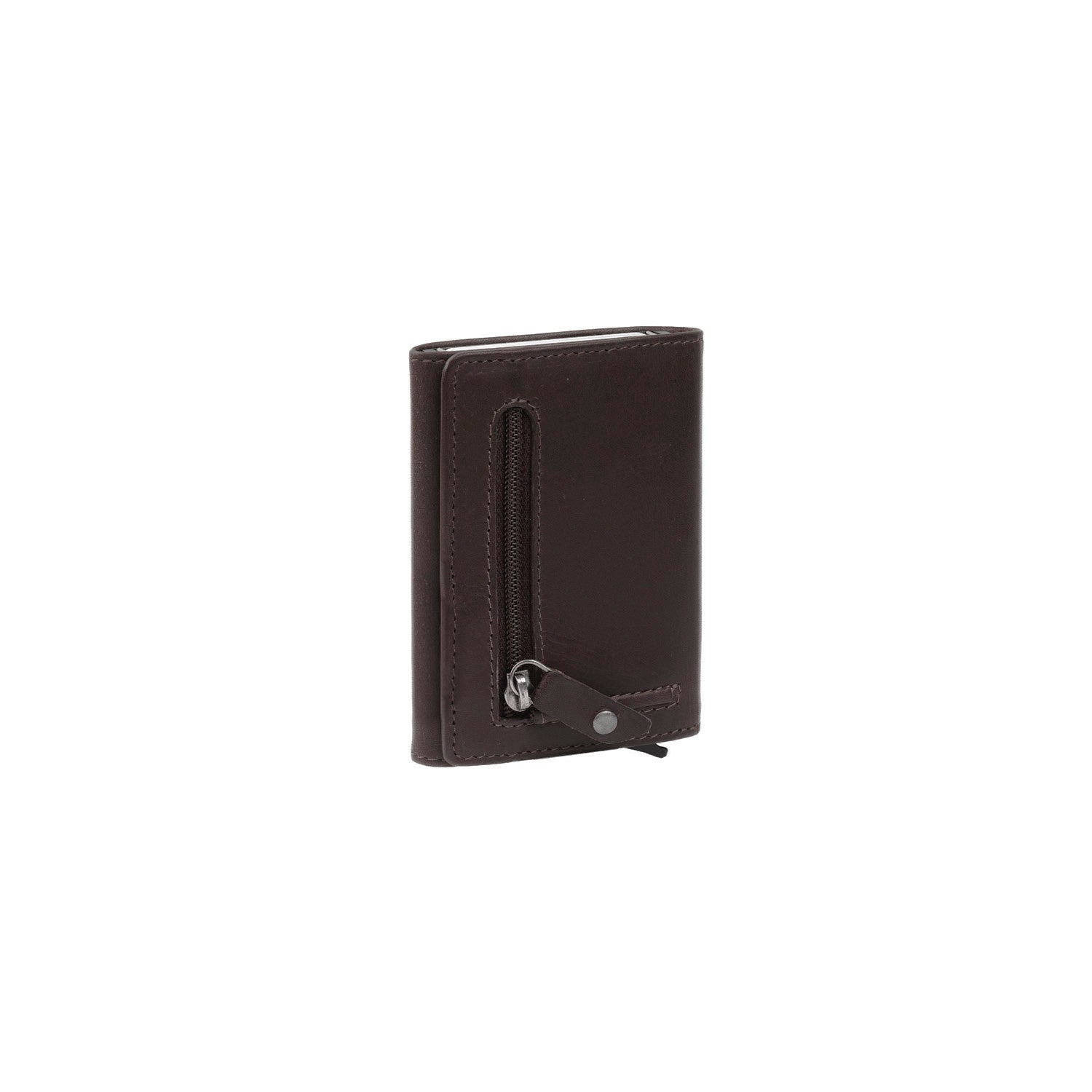 Brown Leather Card Holder Palma, detail view 1