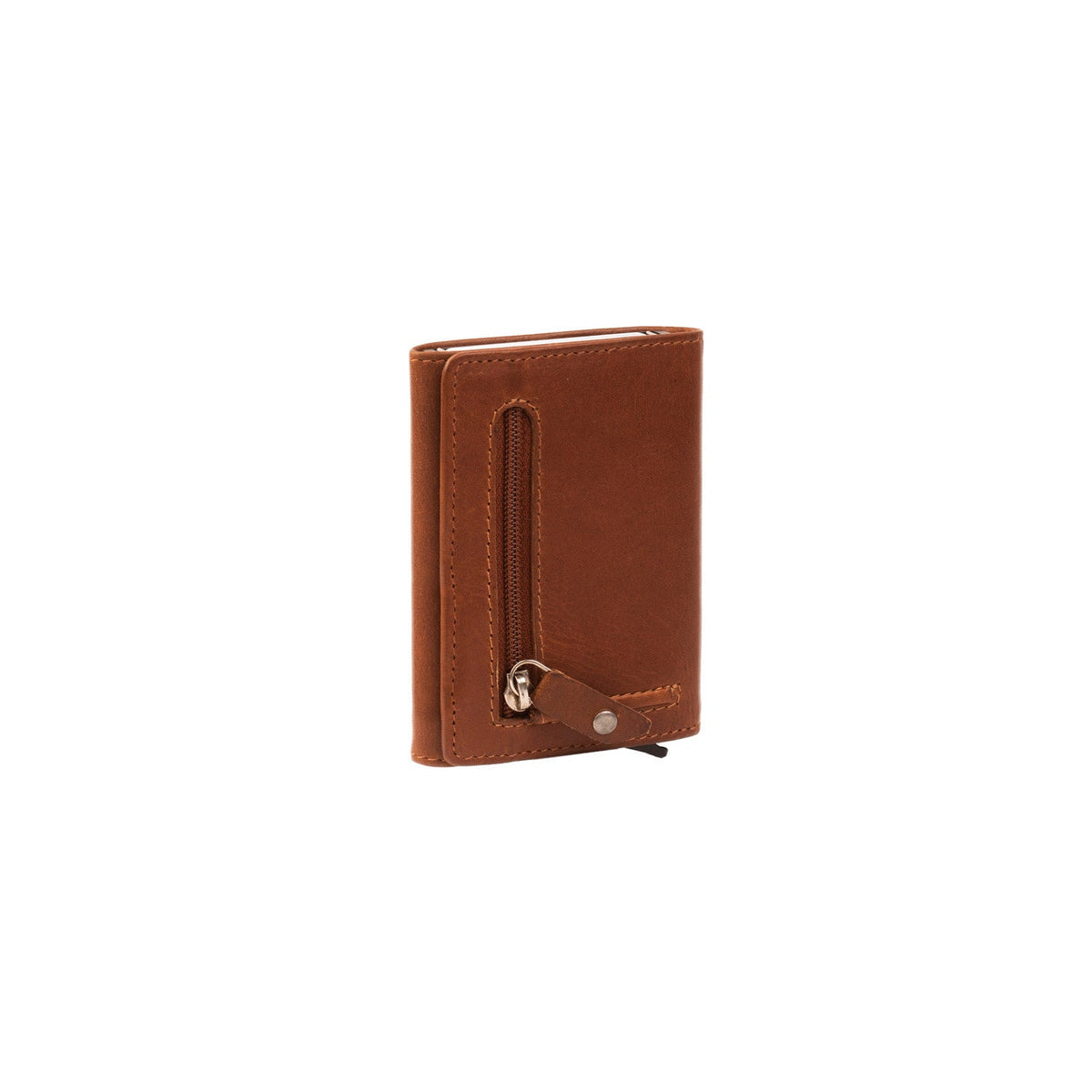Cognac Leather Card Holder Palma, detail view 1