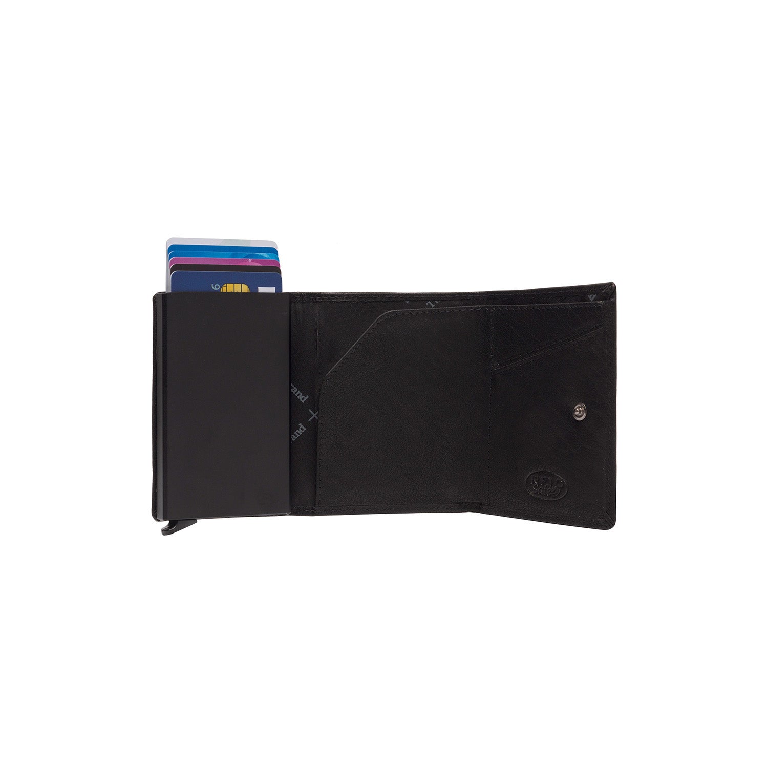 Black Leather Card Holder Paris, detail view 3