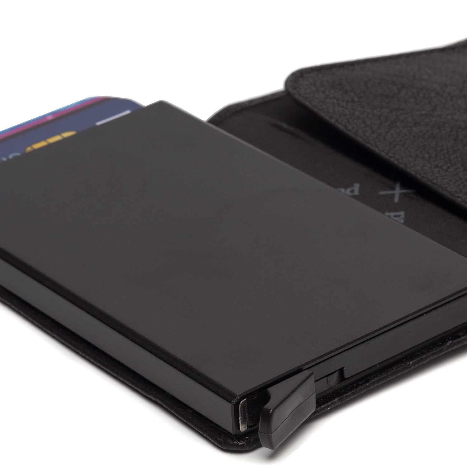 Black Leather Card Holder Paris, detail view 4