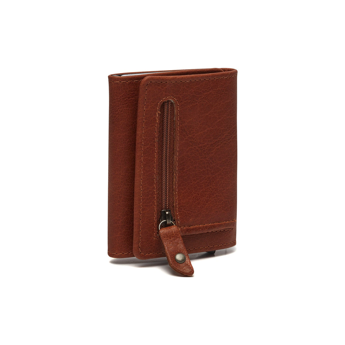 Cognac Leather Card Holder Paris, detail view 1