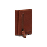 Cognac Leather Card Holder Paris, detail view 1