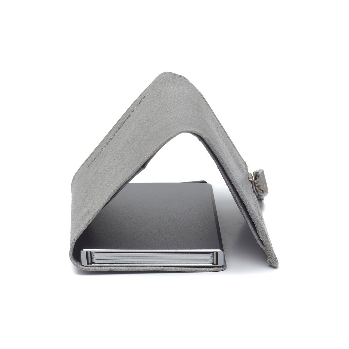 Light Grey Leather Card Holder Paris, detail view 1