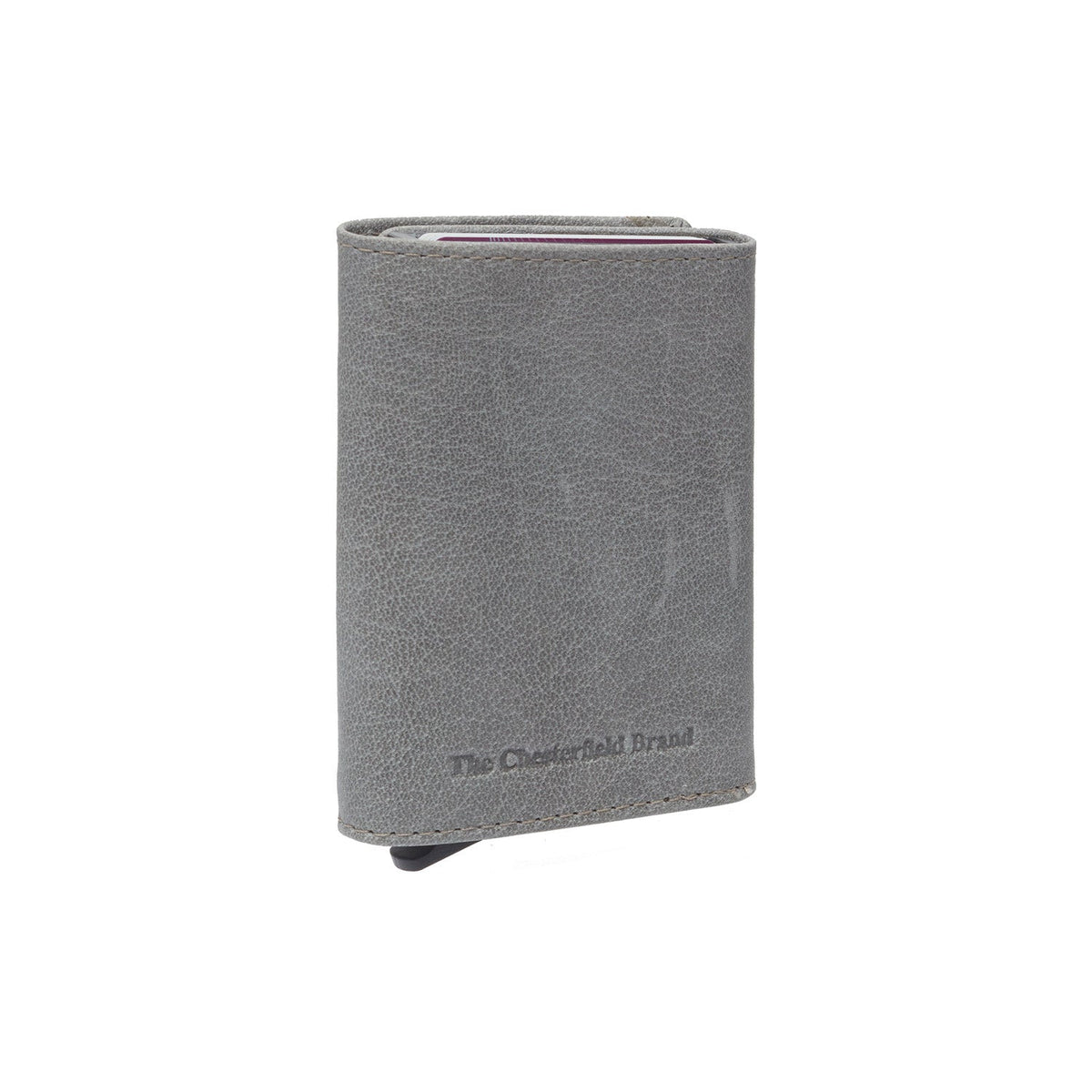 Light Grey Leather Card Holder Paris, detail view 4