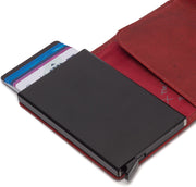 Red Leather Card Holder Paris, detail view 4